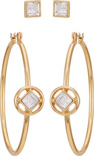 Vince Camuto Set of Two Stud & Hoop Earrings