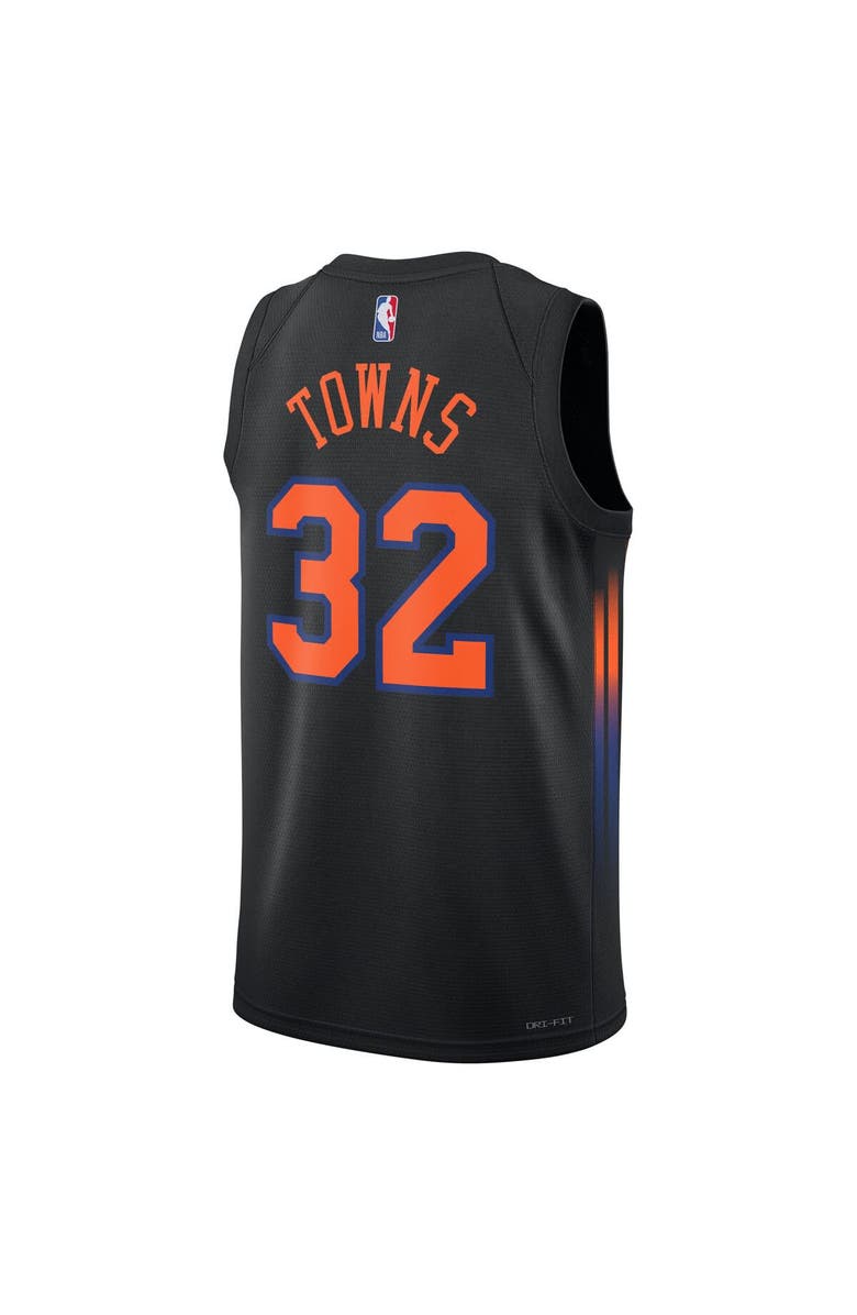 Jordan Brand Unisex Jordan Brand Karl-Anthony Towns Black New York Knicks Swingman Jersey - Statement Edition, Alternate, color, Black