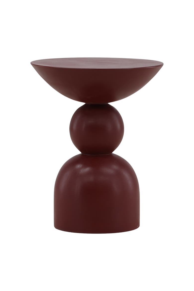 Xander Concrete Outdoor Side Table, Main, color, Red