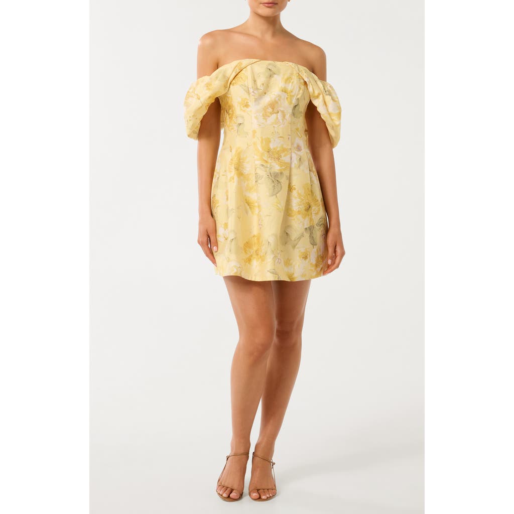 Ever New Jacquie Off The Shoulder Minidress In Gold Layla Botanica