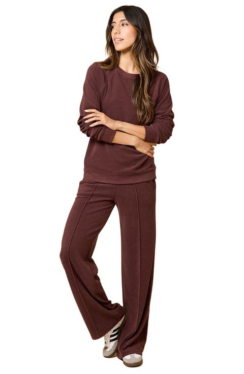 Vintage Velvet Crewneck with Pintuck Pant