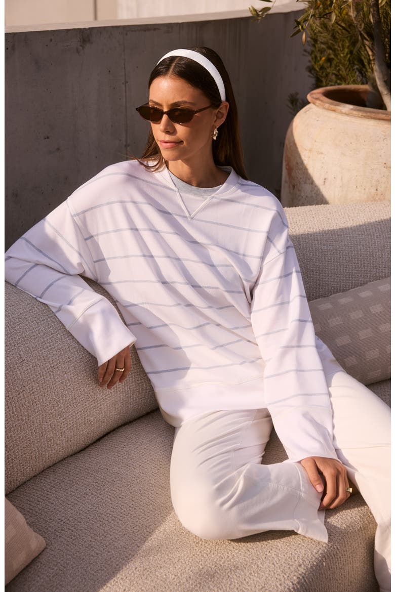Cloud Oversize Terry Sweatshirt, Alternate, color, WHITE MULTI