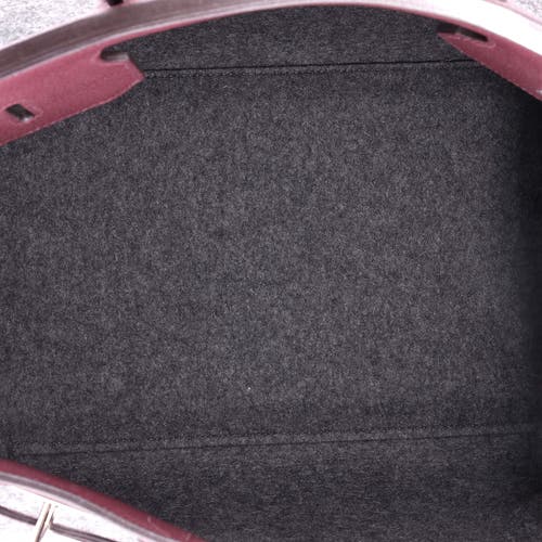 Pre-owned Hermes  Hermes Go Team Hac Birkin Bag Felt And Togo With Palladium Hardware 40 In Gray