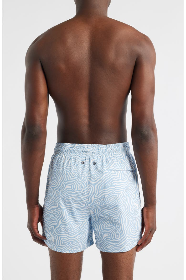 Cruz Geo Print Swim Trunks, Alternate, color, AIR BLUE