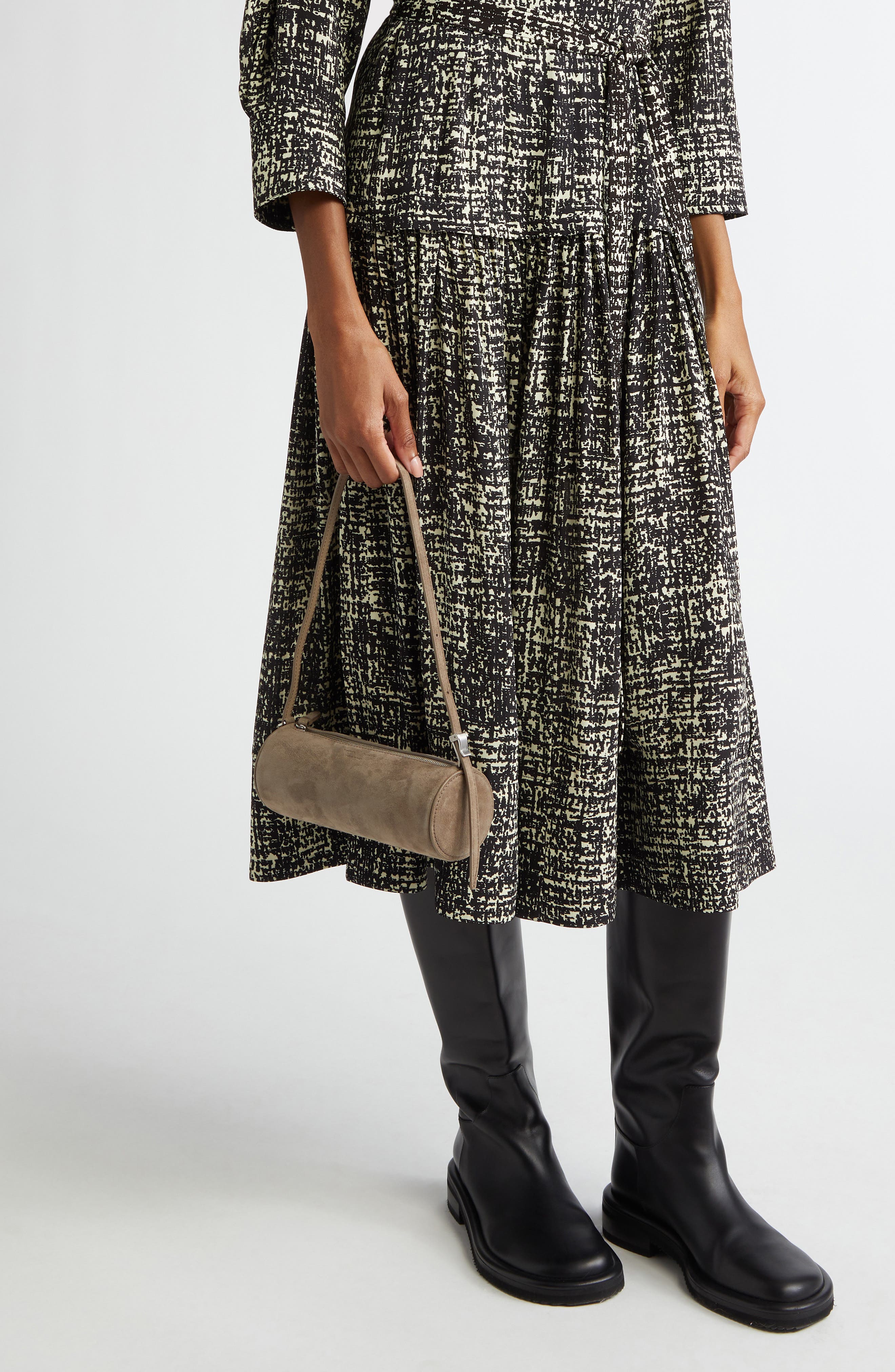 Proenza Schouler Mini Silo Leather Shoulder Bag, Alternate, color, Taupe