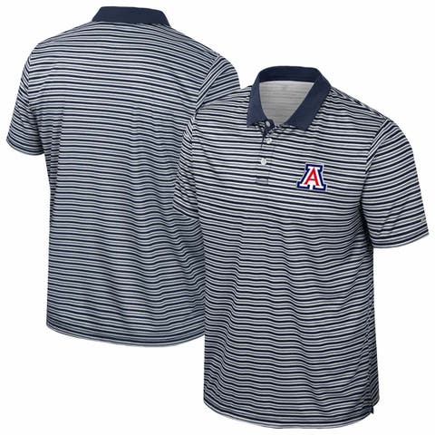 Men's Colosseum Navy Arizona Wildcats Striped Polo