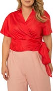 Standards & Practices Iris Short Sleeve Wrap Top