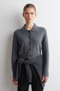 COS Collared Merino Wool Cardigan