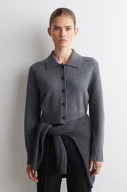 COS Collared Merino Wool Cardigan