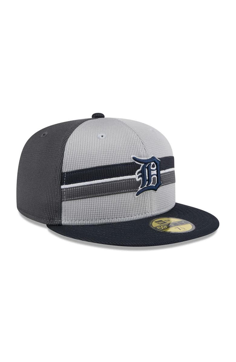 New Era Men's New Era Gray/Navy Detroit Tigers 2025 Batting Practice 59FIFTY Fitted Hat, Alternate, color, Gray