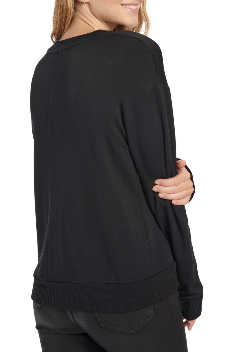 Crewneck Pullover, Alternate, color, BLACK