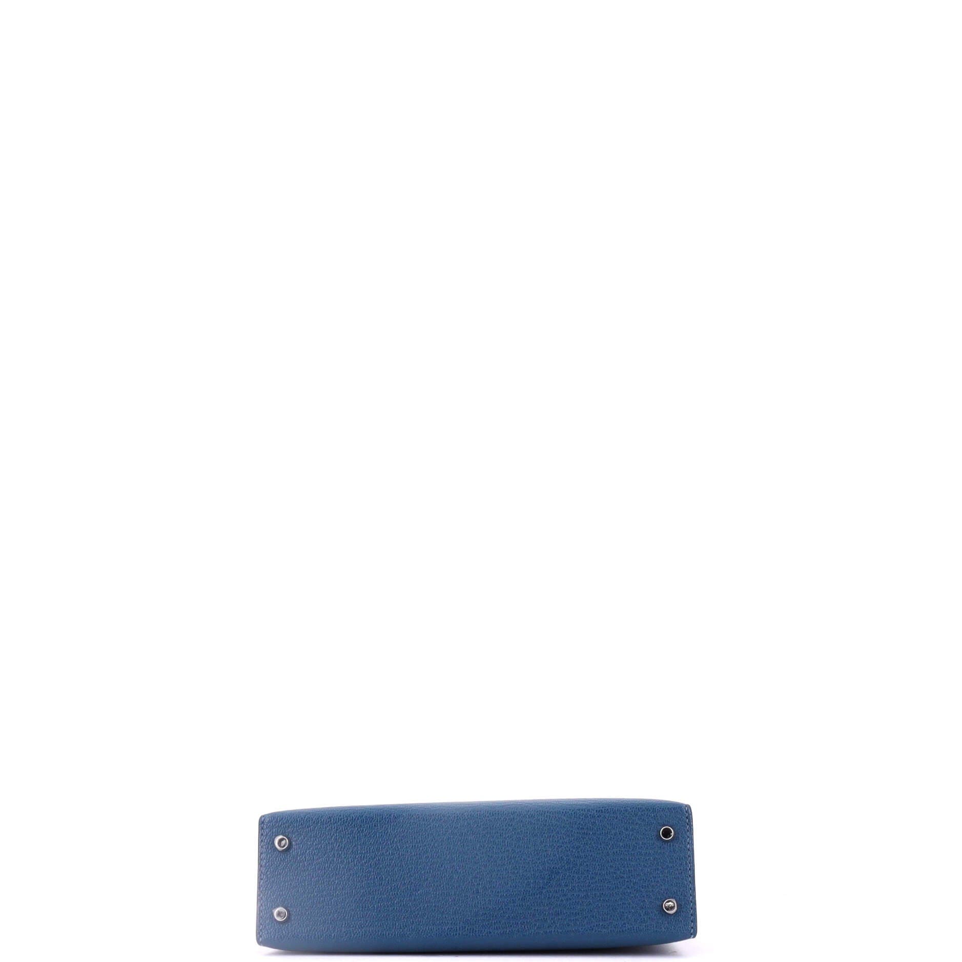 Kelly Mini Ii Bag Verso Chevre Mysore With Palladium Hardware 20, Alternate, color, Blue