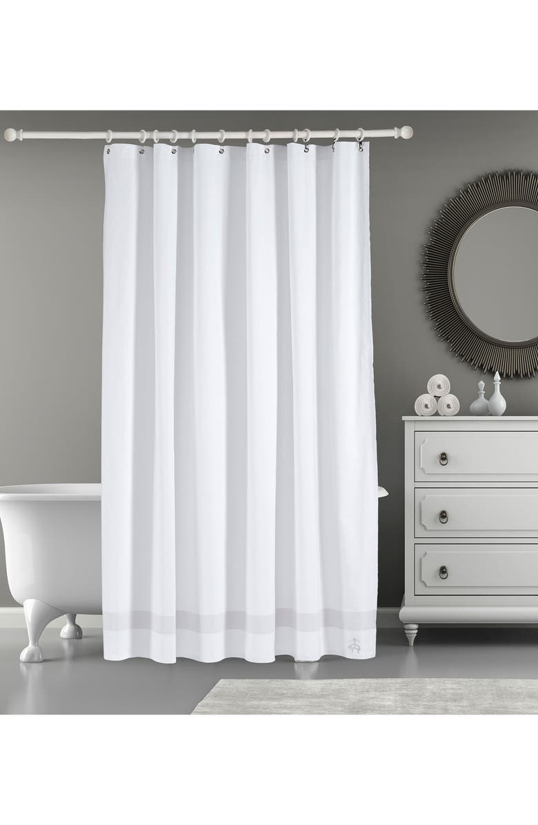 Brooks Brothers Ottoman Rolls Cotton Shower Curtain, Alternate, color,