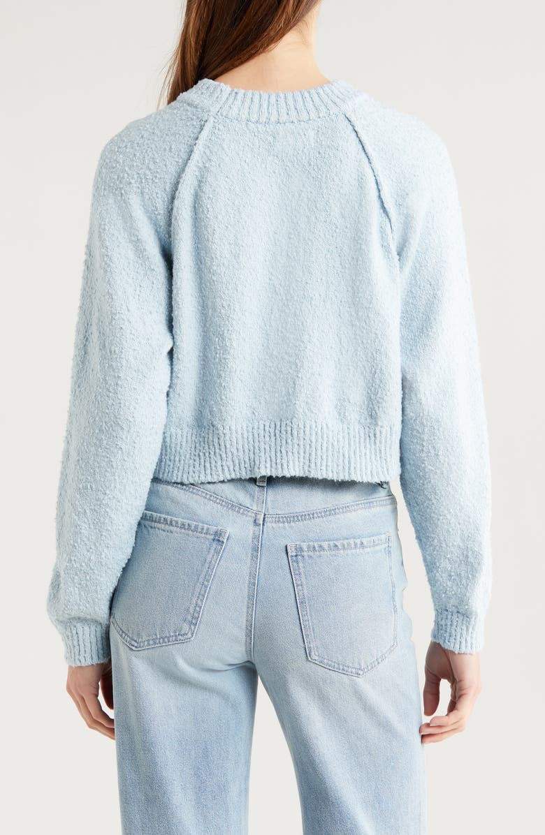 PacSun Snug Raglan Sleeve Crop Sweater, Alternate, color, Celestial Blue