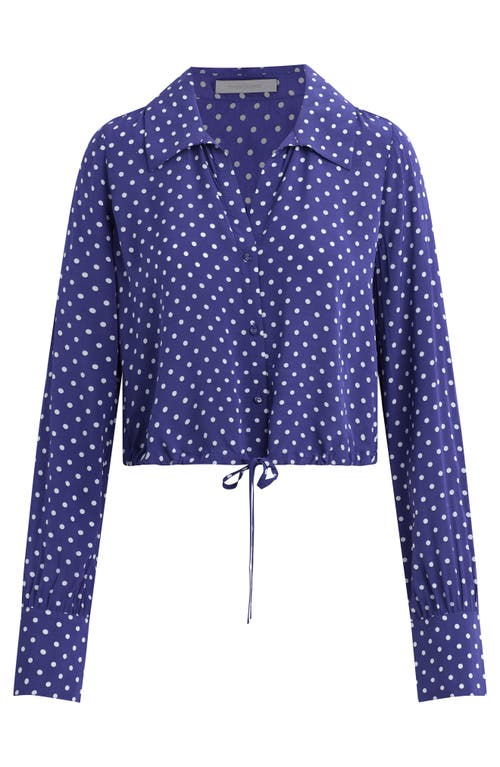 Shop Favorite Daughter The Parker Polka Dot Long Sleeve Button-up Shirt In Venetian Ditsy Dot