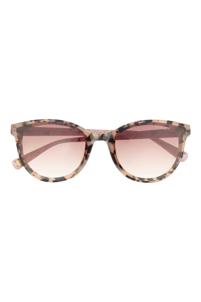 58mm Gradient Round Sunglasses, Main, color, IVORY TORTOISE