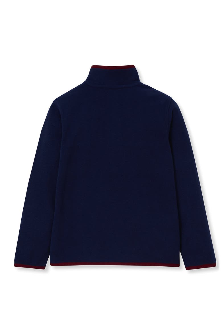 Kids Anyweather Fleece Snap Neck Pullover, Alternate, color, Orange/Navy