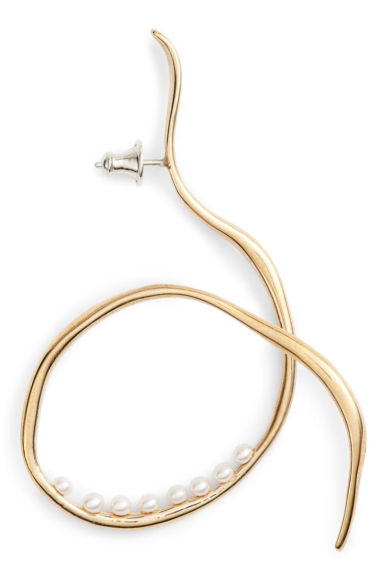 Vinea Freshwater Pearl Earrings, Alternate, color, BRONZE