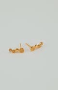 Gwen Beloti Tiered Etched Round Stud Earring