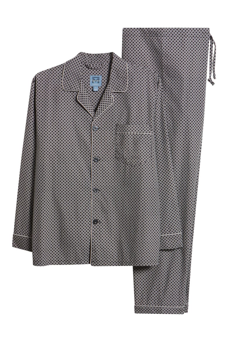 Santuary Cotton Sateen Pajamas, Alternate, color, BLACK