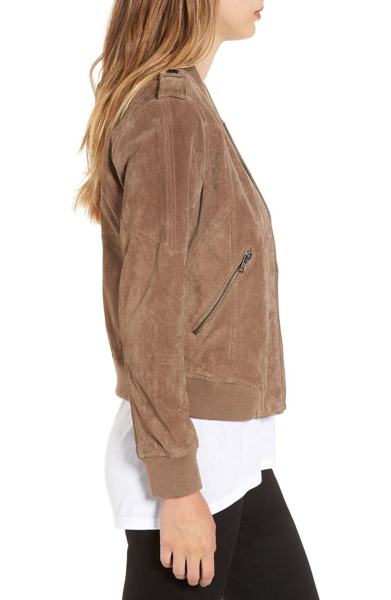 BLANKNYC Suede Bomber Jacket, Alternate, color,