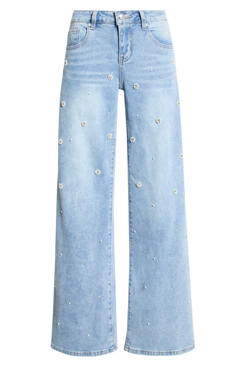 Frida Stretch Wide Leg Jeans, Main, color, LIGHT WASH