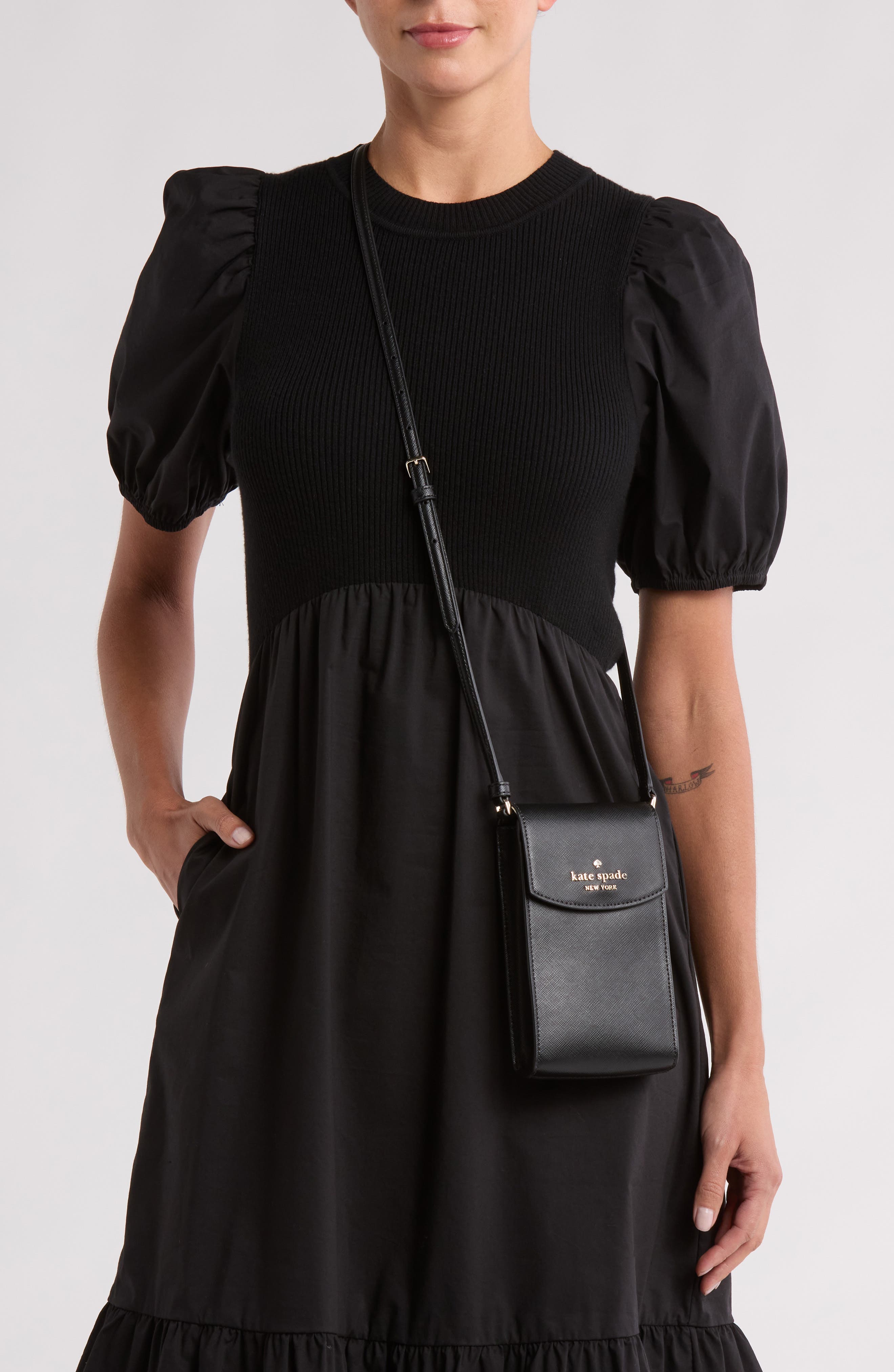 Kate Spade New York staci north south flap phone case, Alternate, color, 