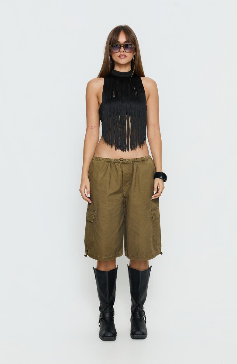 Princess Polly Zephyrine Fringe Halter Neck Bralette, Alternate, color,