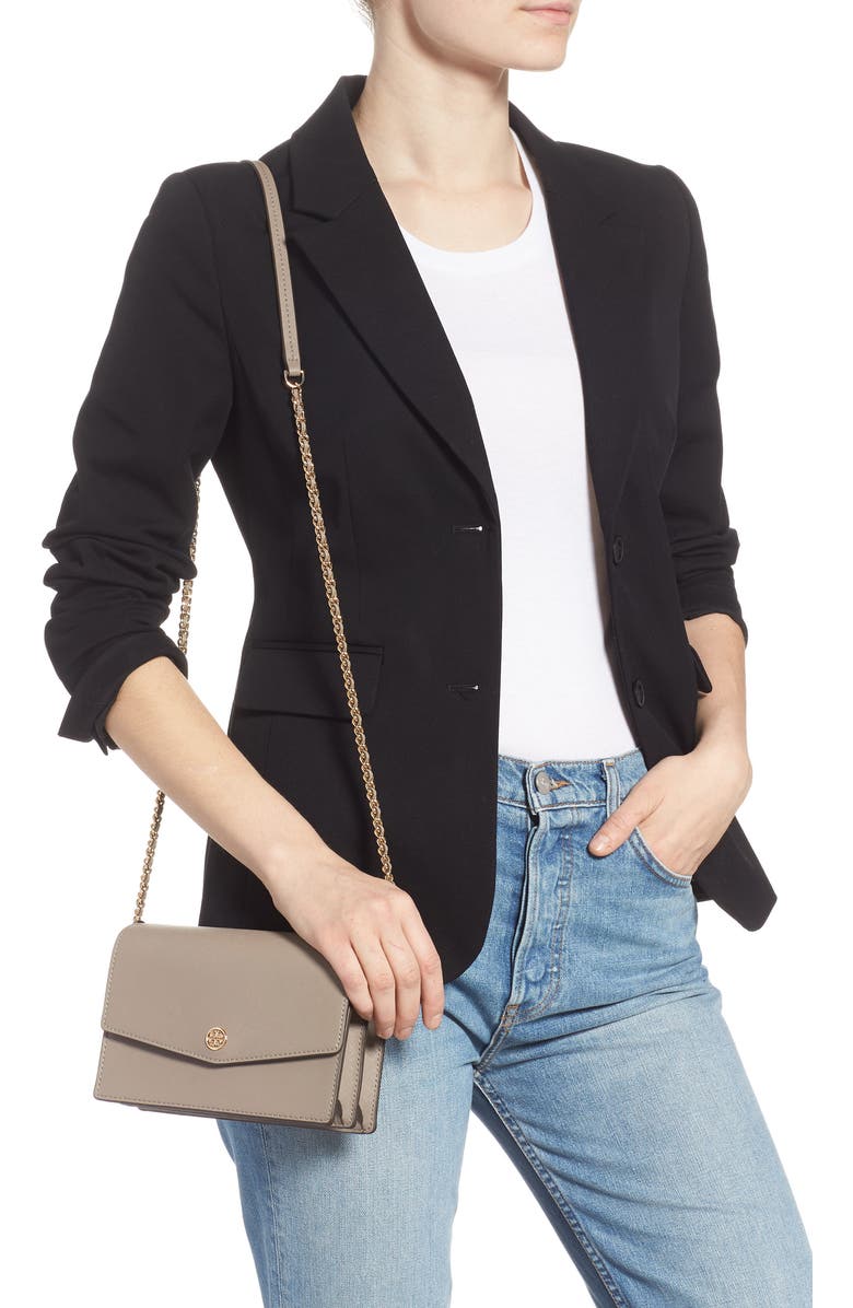 Tory Burch Mini Robinson Convertible Leather Shoulder Bag, Alternate, color,