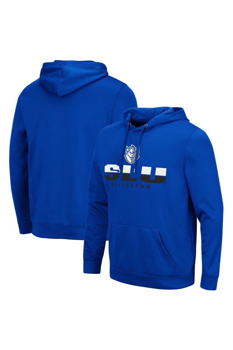 Men's Colosseum Blue Saint Louis Billikens Lantern Pullover Hoodie, Main, color, Blue