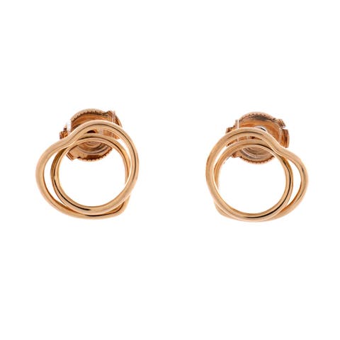 Vertige Coeur Stud Earrings 18K Rose Gold TPM