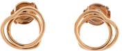 Pre-Owned Hermes Vertige Coeur Stud Earrings 18K Rose Gold TPM