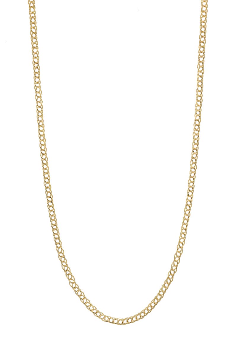 14K Gold Double Curb Chain Necklace (Nordstrom Exclusive), Main, color, 14K YELLOW GOLD