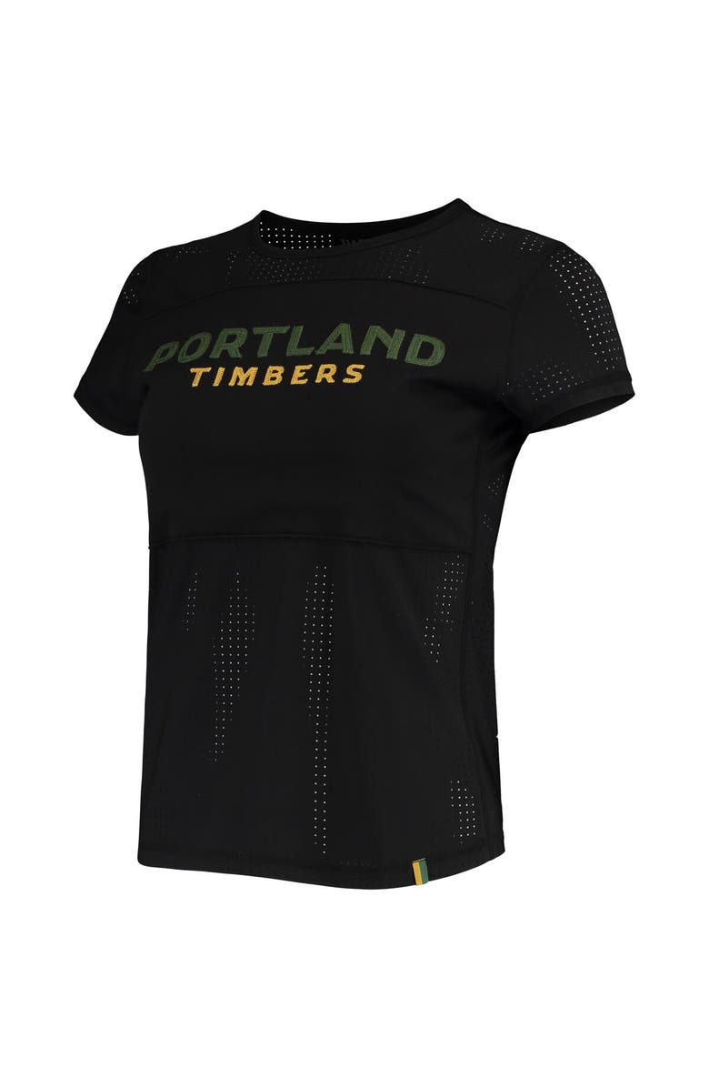 THE WILD COLLECTIVE Women's The Wild Collective Black Portland Timbers Mesh T-Shirt, Alternate, color, 