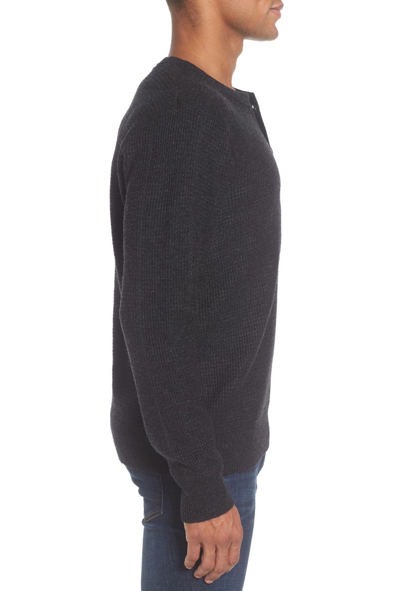 Thermal Henley, Alternate, color, BLACK