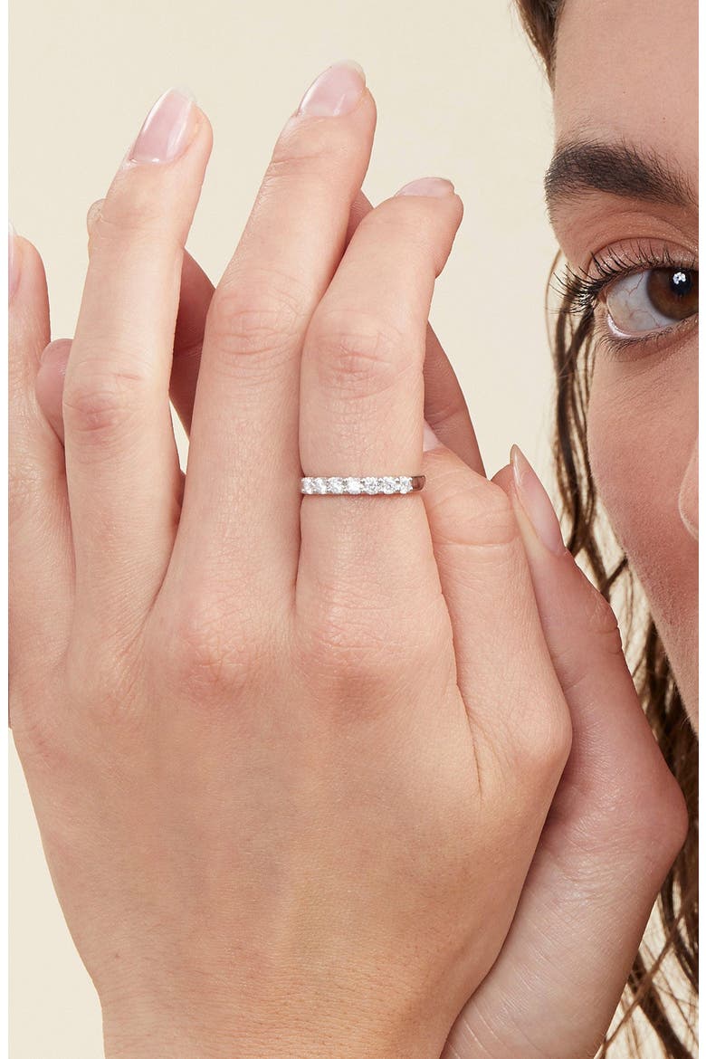 Bold Diamond Half Eternity Ring, Alternate, color, White Gold