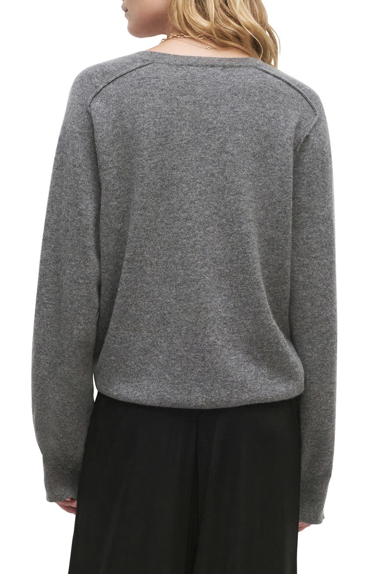 The Ryann V-Neck Cashmere Sweater, Alternate, color, HEATHER GREY