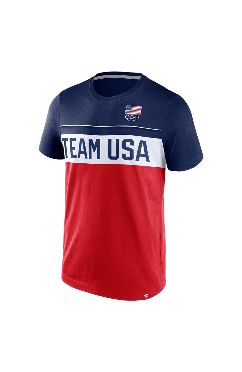 FANATICS Men's Fanatics Branded Red/Navy Team USA Edge Depth T-Shirt, Alternate, color, 