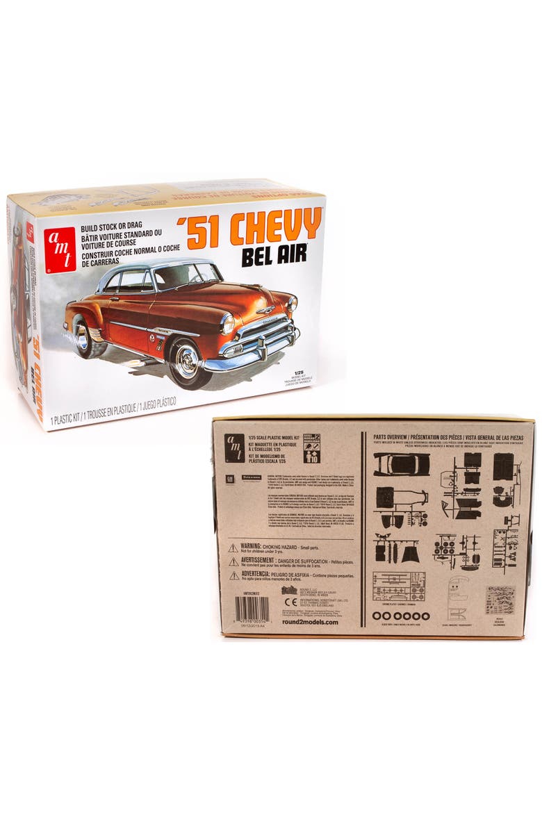 1951 Chevy Bel Air 2In1 Retro Deluxe Model Kit 1 to 25 Scale, Alternate, color, Multicolored