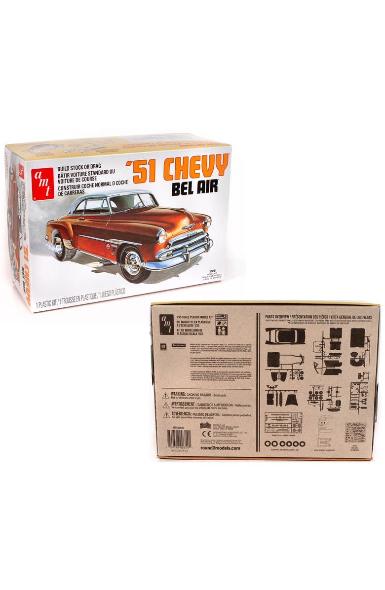 AMT 1951 Chevy Bel Air 2In1 Retro Deluxe Model Kit 1 to 25 Scale, Alternate, color, Multicolored