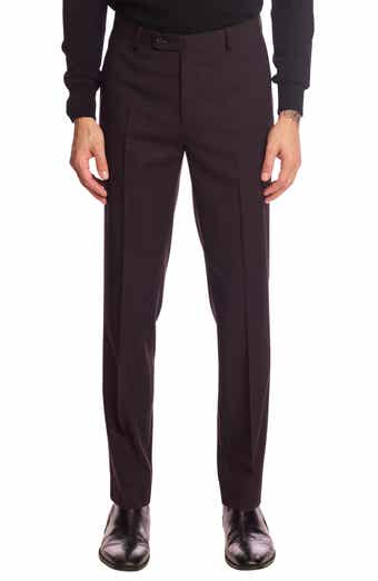 PAISLEY & GRAY Downing Slim Fit Flat Front Grid Dress Pants