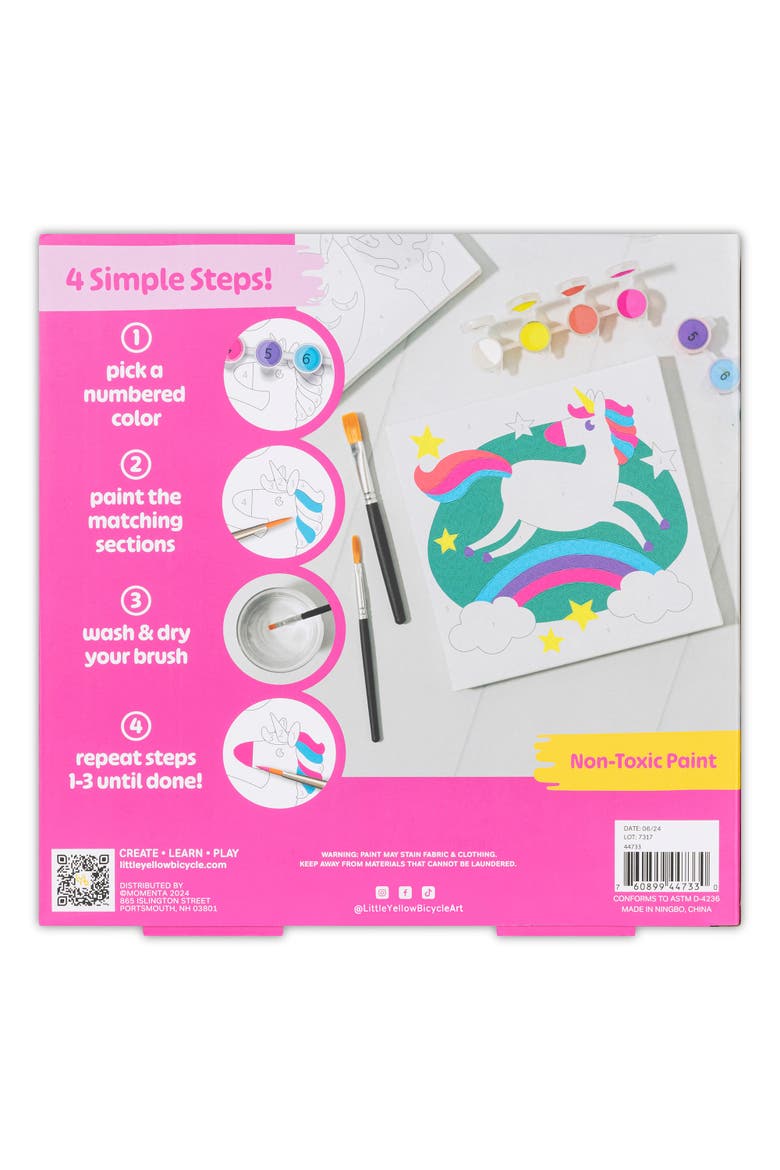Unicorn & Mermaid Paintbynumber Canvas Kit 5+, Alternate, color, Multicolored