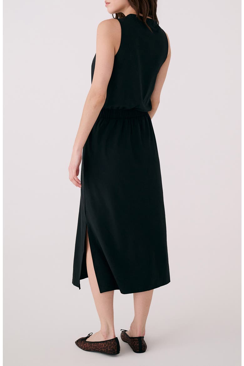 Olivie Midi Dress, Alternate, color, BLACK