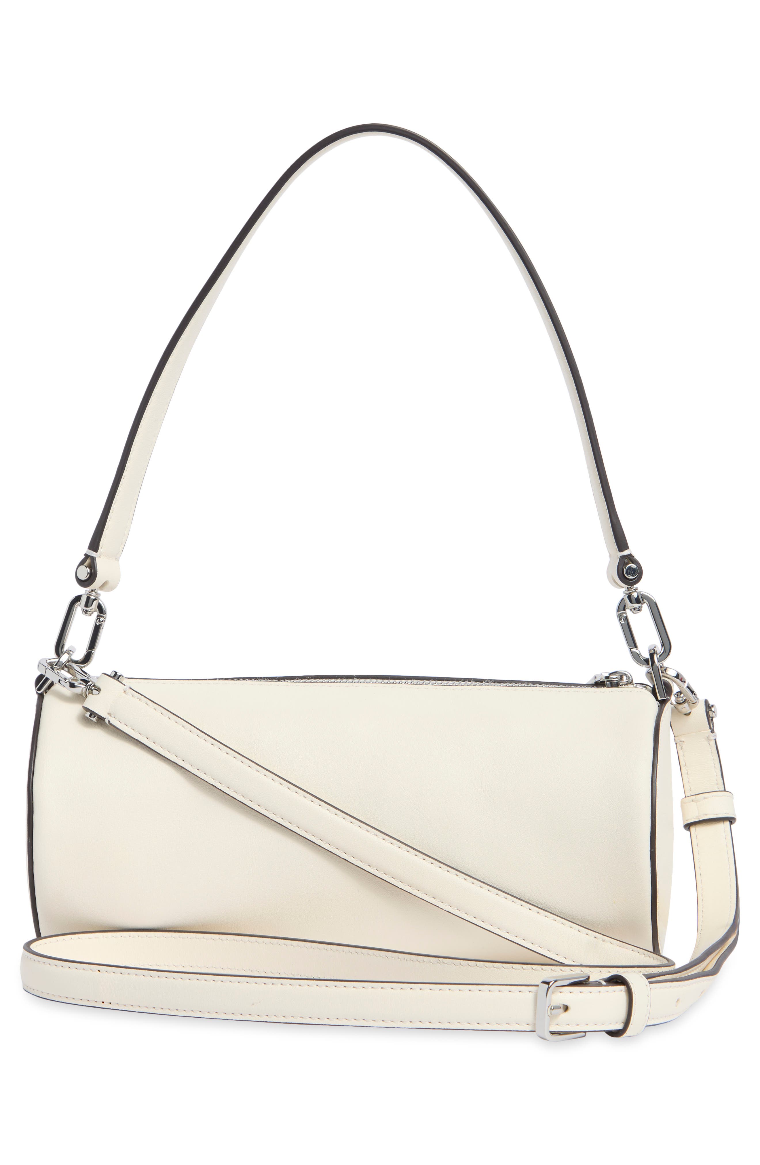 Mini Leather Convertible Crossbody Bag, Alternate, color, MERINGUE