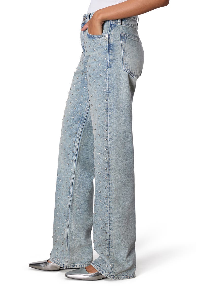 Shea Studded High Waist Straight Jeans, Alternate, color, DESIPEARL