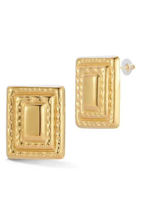 Square Stud Earrings