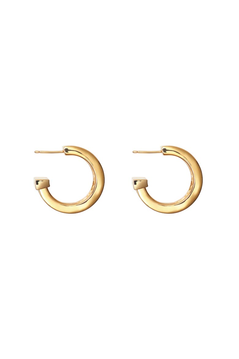 Engraved Check Hoop Earrings, Alternate, color, Gold