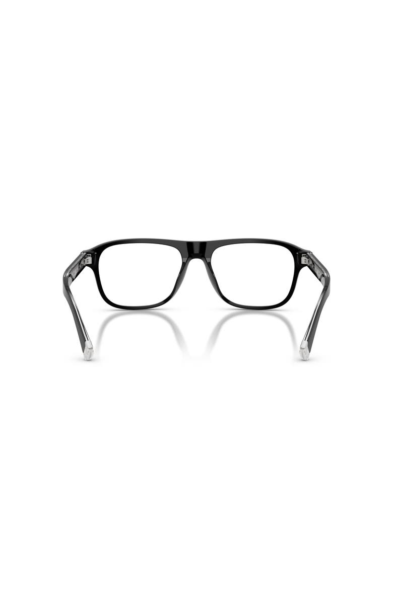 Brunello Cucinelli 55mm Rectangle optical glasses, Alternate, color, Black