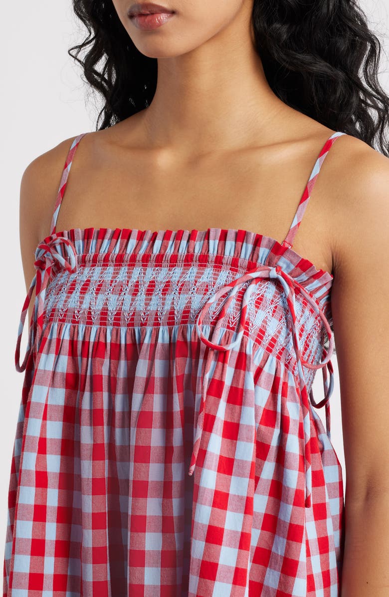 Damson Madder Lilo Plaid Minidress, Alternate, color, Blue/ Red