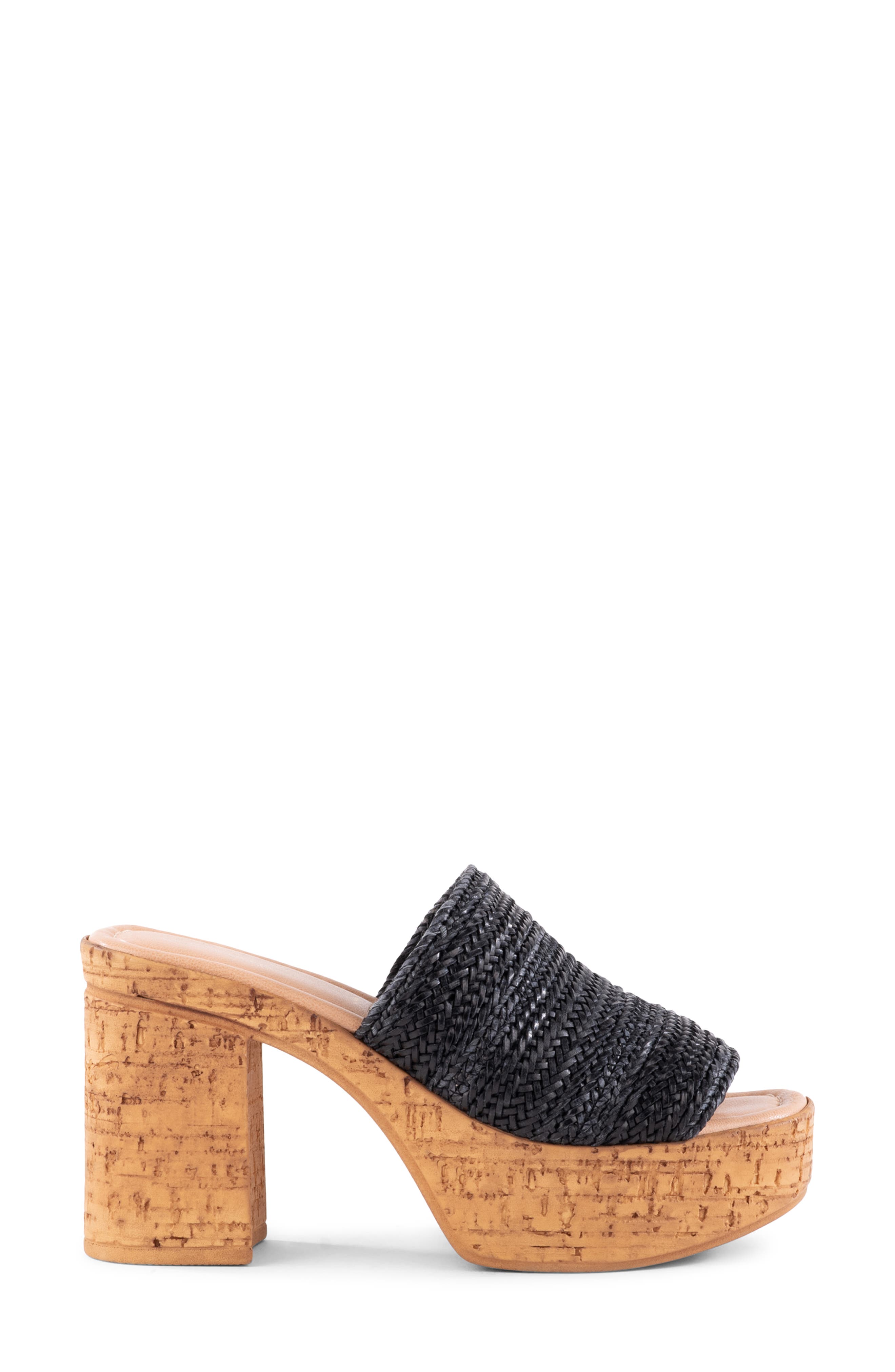 Seychelles Applause Platform Sandal, Alternate, color, Black